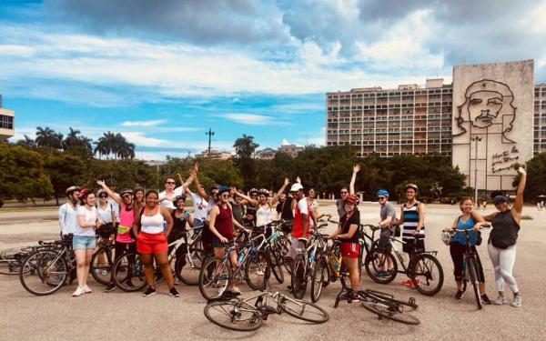 My study abroad group and I after a a bike tour of Havana. 